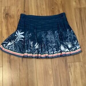 Lucky in Love Blue Tropical tennis Skirt size L